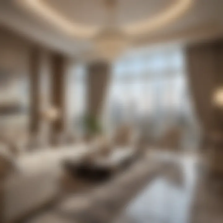 Interior view highlighting the luxurious amenities and modern living spaces in Hamdan Tower