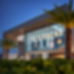 Modern auction house showcasing luxury properties in Dubai