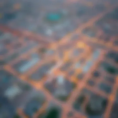 Aerial Overview of Mafraq Industrial Zone Aerial view highlighting the Mafraq Industrial Area's layout and infrastructure.