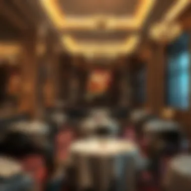 Elegant interior of a high-end restaurant featuring luxurious decor