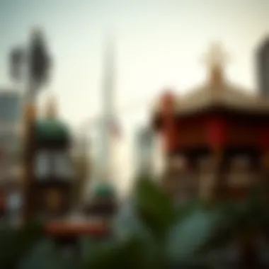Cultural Richness of Dubai Cultural symbols representing the rich heritage of Dubai.