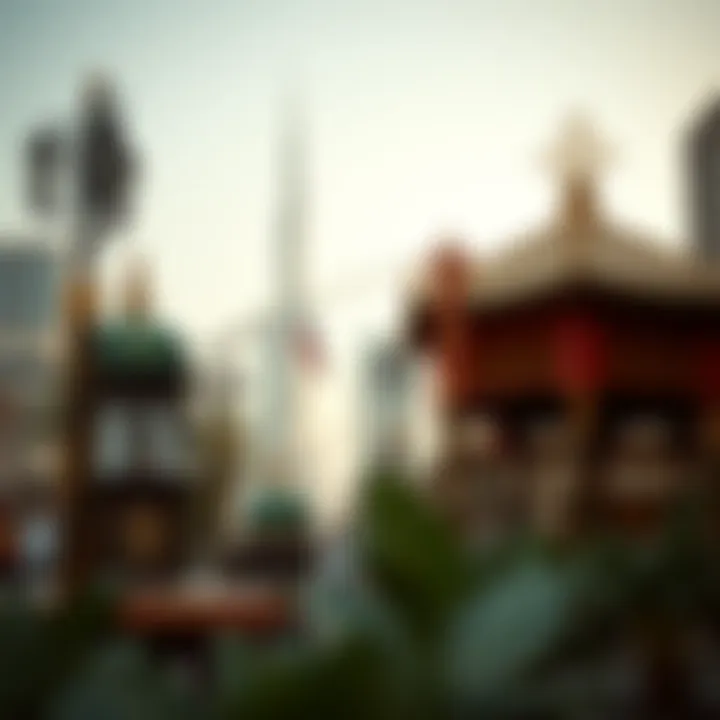 Cultural Richness of Dubai Cultural symbols representing the rich heritage of Dubai.