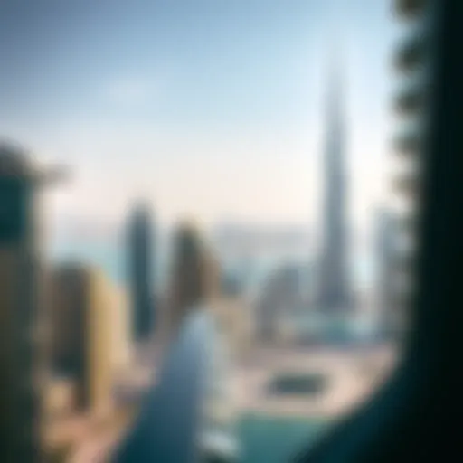 Breathtaking Dubai Skyline A scenic view of Dubai's skyline showcasing modern architecture.