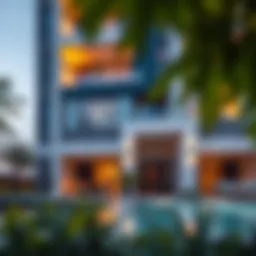 Exterior view of Oasis Residence 2 showcasing modern architecture