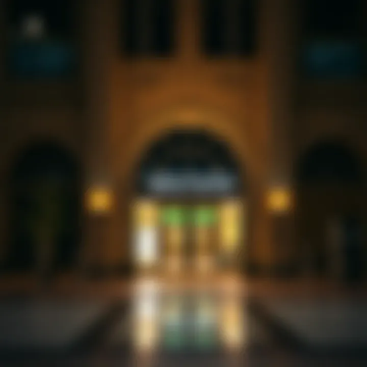 Emirates Tower Metro Station View of Emirates Tower Metro Station entrance