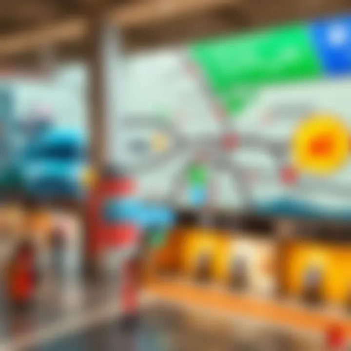 A map highlighting key amenities and transportation links in International City