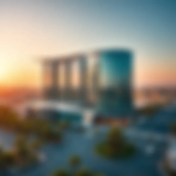 Aerial view of Silicon Oasis IT Plaza showcasing its modern architecture