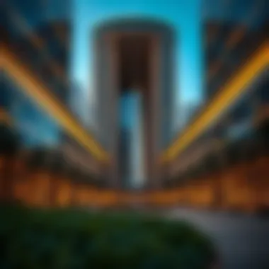 Modern Architectural Marvel of The Avenue A stunning view of The Avenue at Etihad Towers showcasing its modern architecture.