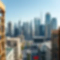 Urban skyline of Dubai showcasing modern architecture