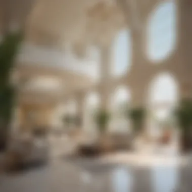 Modern Interior Design of The Palm Tower Interior of The Palm Tower highlighting modern design and luxury amenities.