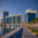 Scenic view of شارع خالد بن الوليد showcasing its modern architecture