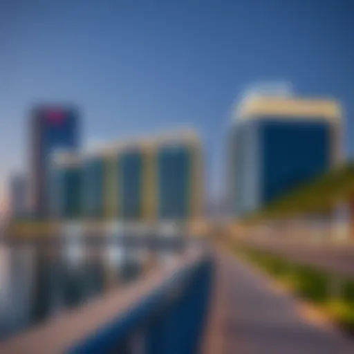 Scenic view of شارع خالد بن الوليد showcasing its modern architecture