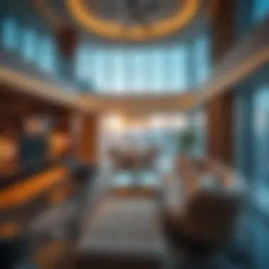 Luxurious interior of a residence in the Torch Tower