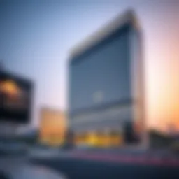 Modern office building representing facility management