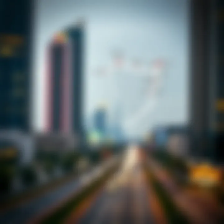 Transportation Links Near Dubai Sports City Map highlighting transportation links surrounding Dubai Sports City