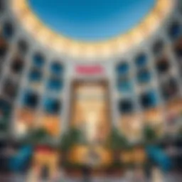 Stunning exterior view of Wafi Mall showcasing its unique architectural design