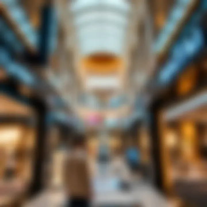 Diverse Retail Offerings at Wafi Mall Luxurious shopping area inside Wafi Mall filled with diverse retail stores